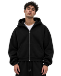 The Daily Zip Up Hoodie - Black